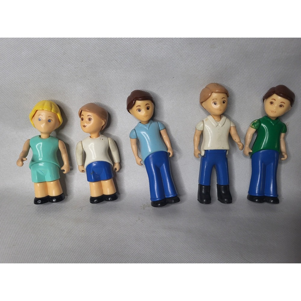 Lot Vintage Little Tikes Dollhouse Figures People Mom Dad Boy Family Flaws